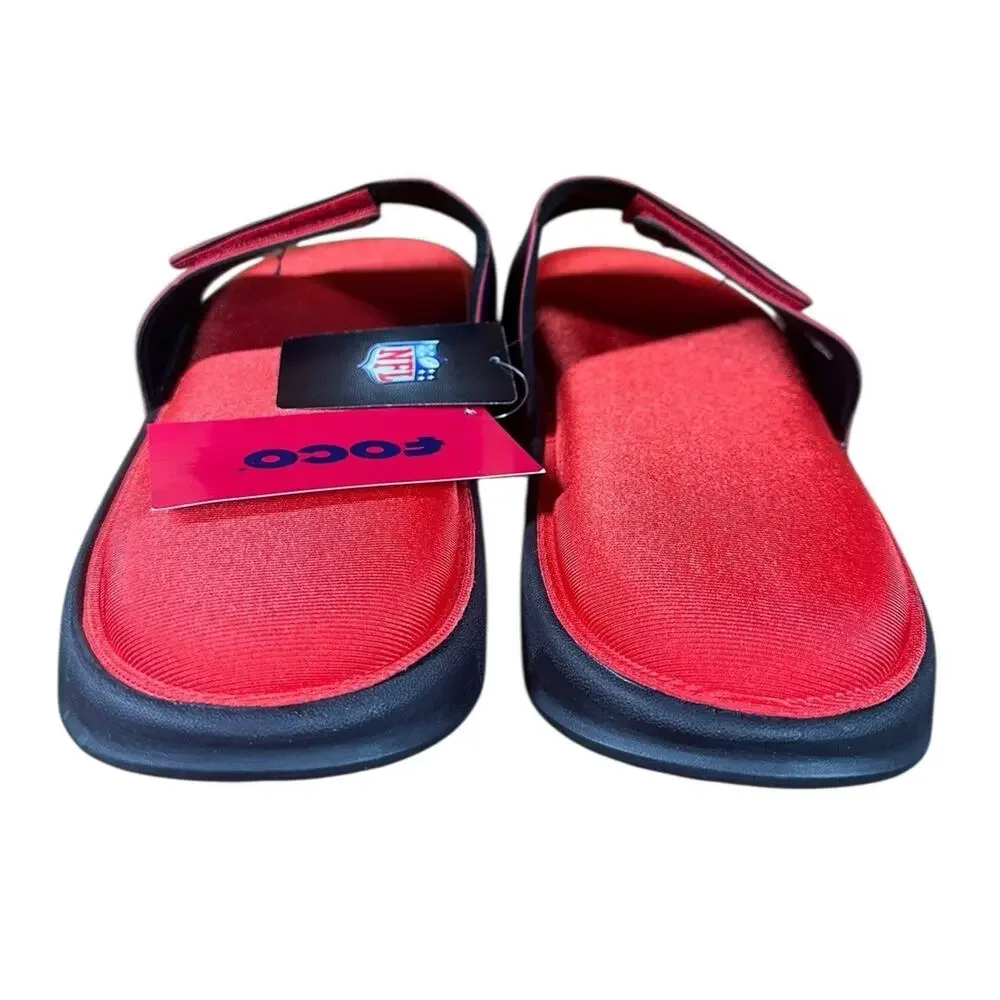 FOCO New England Patriots NFL Mens Memory Foam Sport Slide Sandals XL 13-14‎ NEW